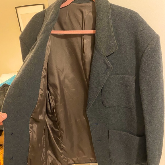 Women’s Woollen Blazer with Shoulder Pads - Picture 1 of 2